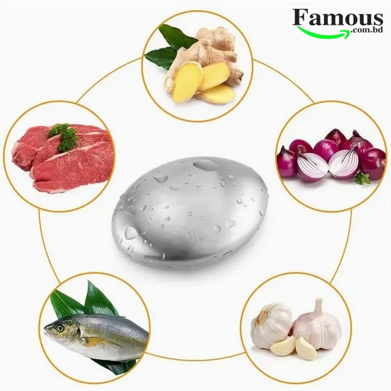 Stainless Steel Soap Odor Remover Bar for Fish Cleaner Onion Garlic Fish Other Strong Scents from Hands and Skin Kitchen Gadgets