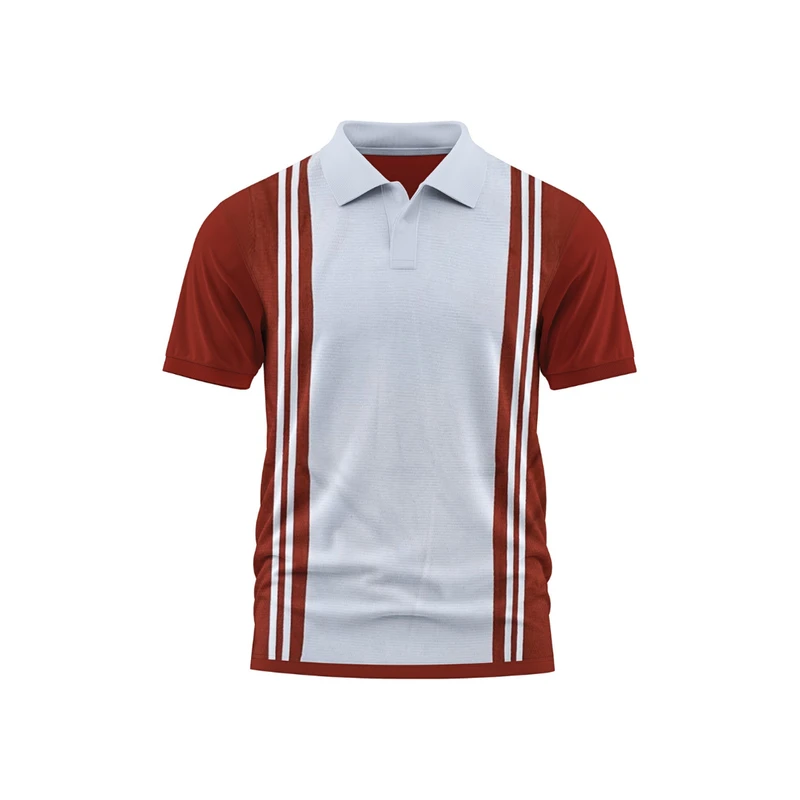 Premium Maroon & White Contrast Old Money Polo Shirt
