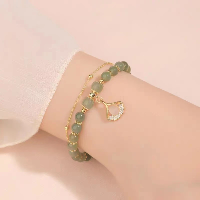 Golden Promise - Double Ginkgo Bracelet