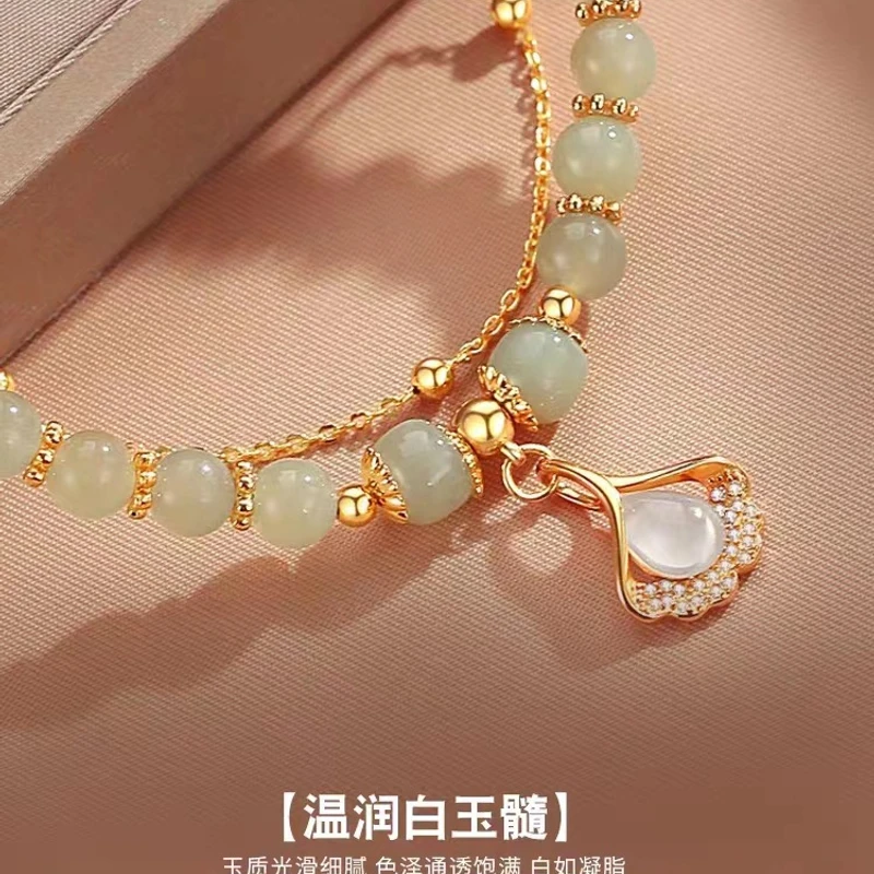 Golden Promise - Double Ginkgo Bracelet - Image 4