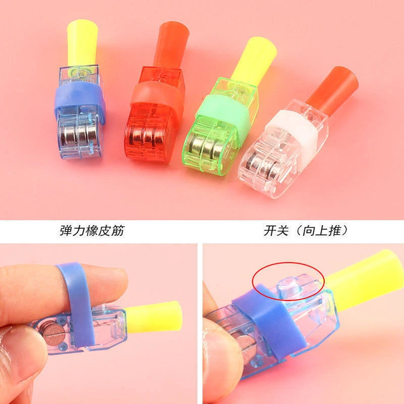 LED Cartoon Finger Light Ring Flash 10pcs