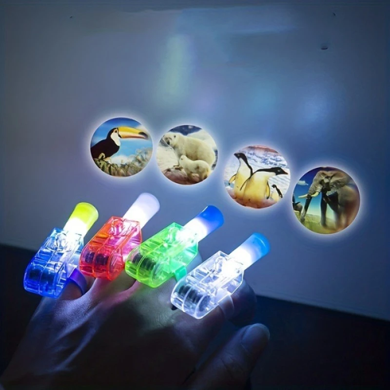 LED Cartoon Finger Light Ring Flash 10pcs