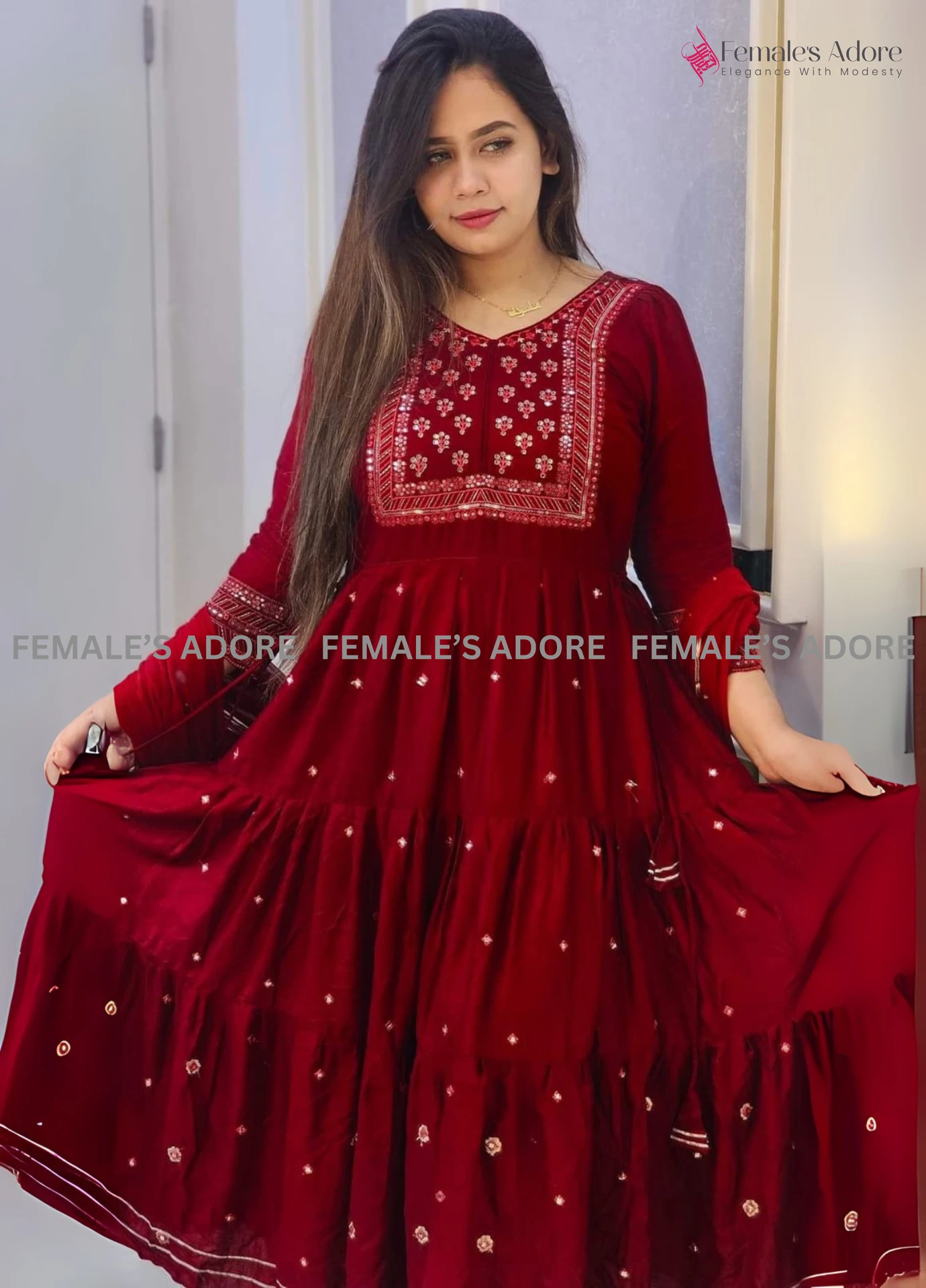 EXCLUSIVE ANARKALI SET - WHITE