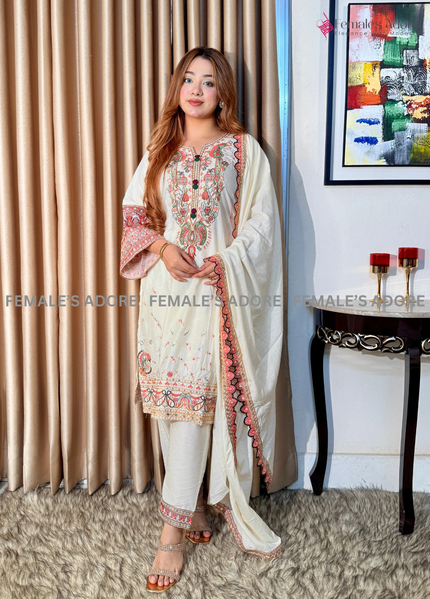 PAKISTANI INSPIRED DESIGN NOOR-E-LIBAAS 3PCS SET - Image 5