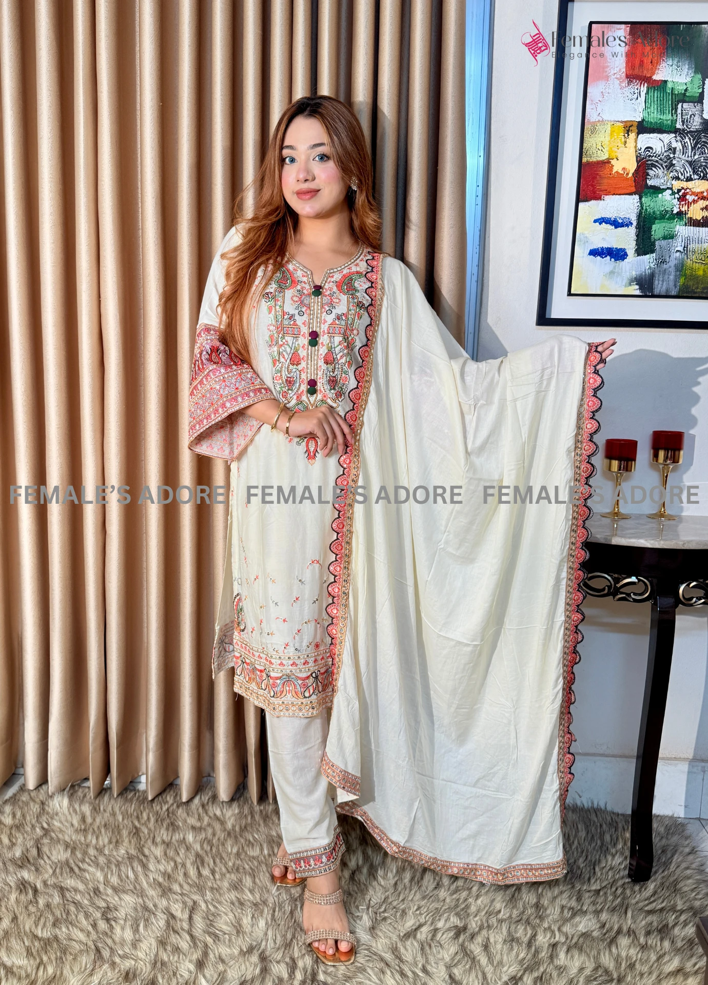 PAKISTANI INSPIRED DESIGN NOOR-E-LIBAAS 3PCS SET - Image 6