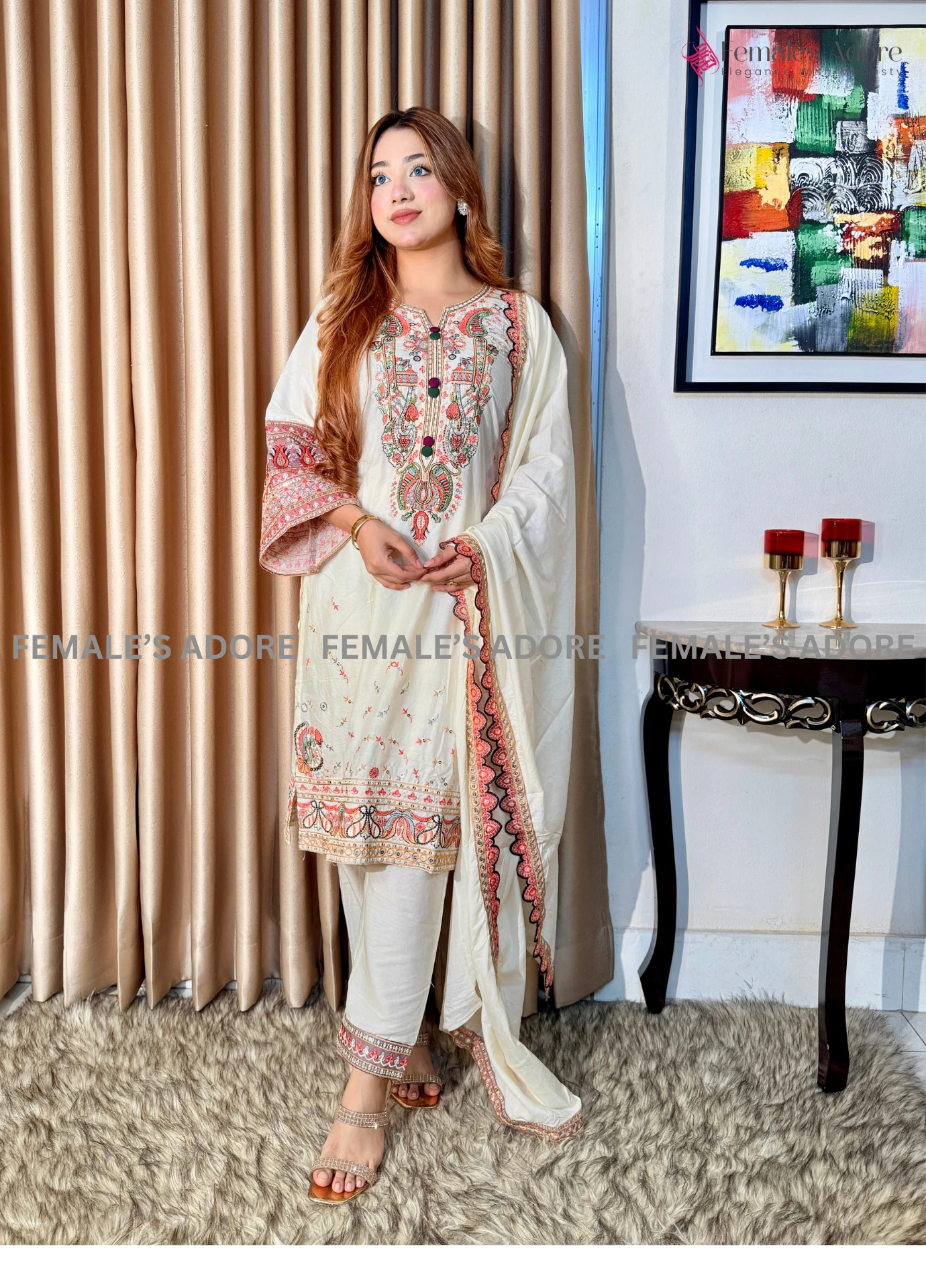 PAKISTANI INSPIRED DESIGN NOOR-E-LIBAAS 3PCS SET - Image 8