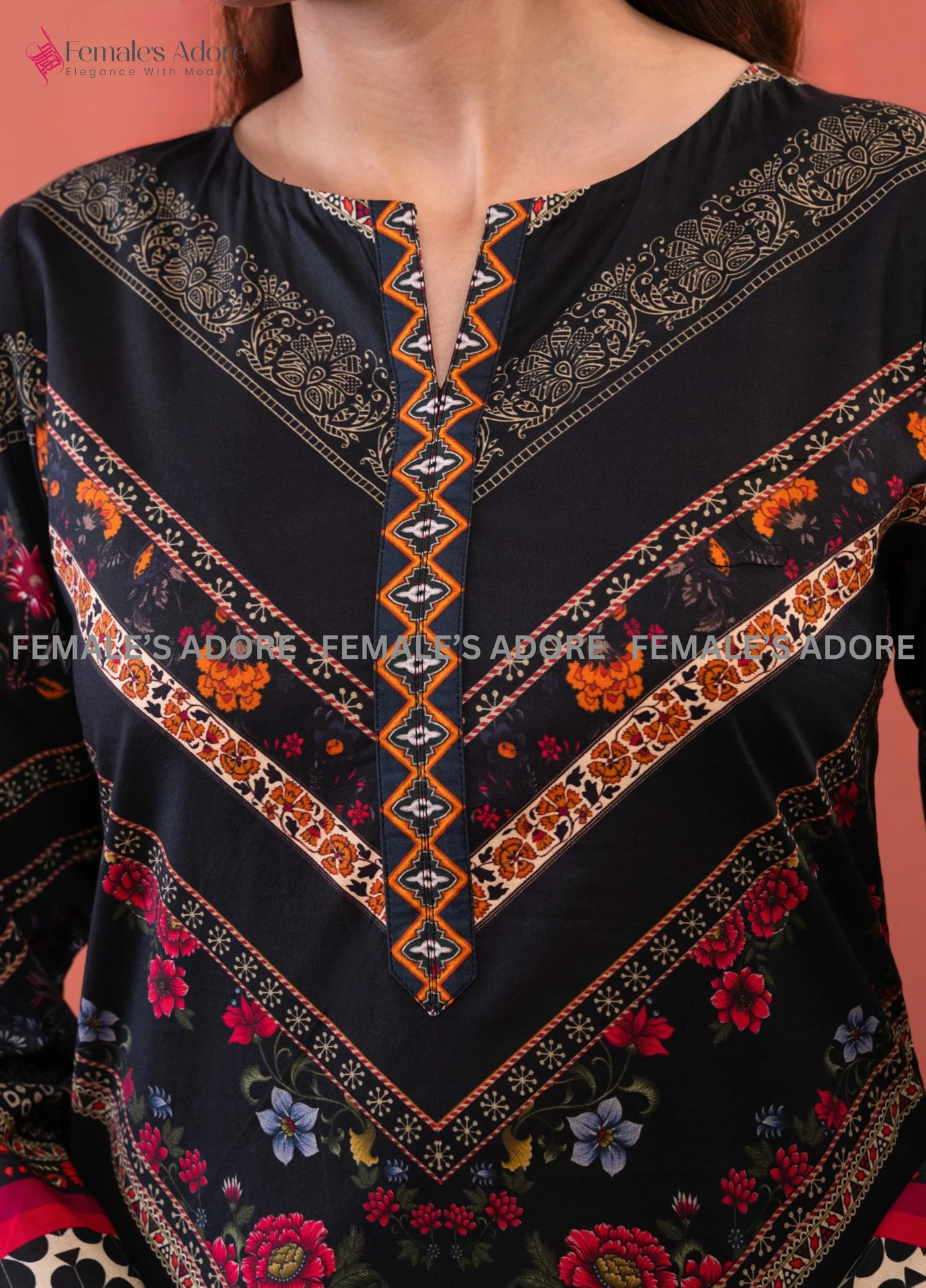 PAKISTANI INSPIRED DEISGN - NAZMINE BLACK - Image 3