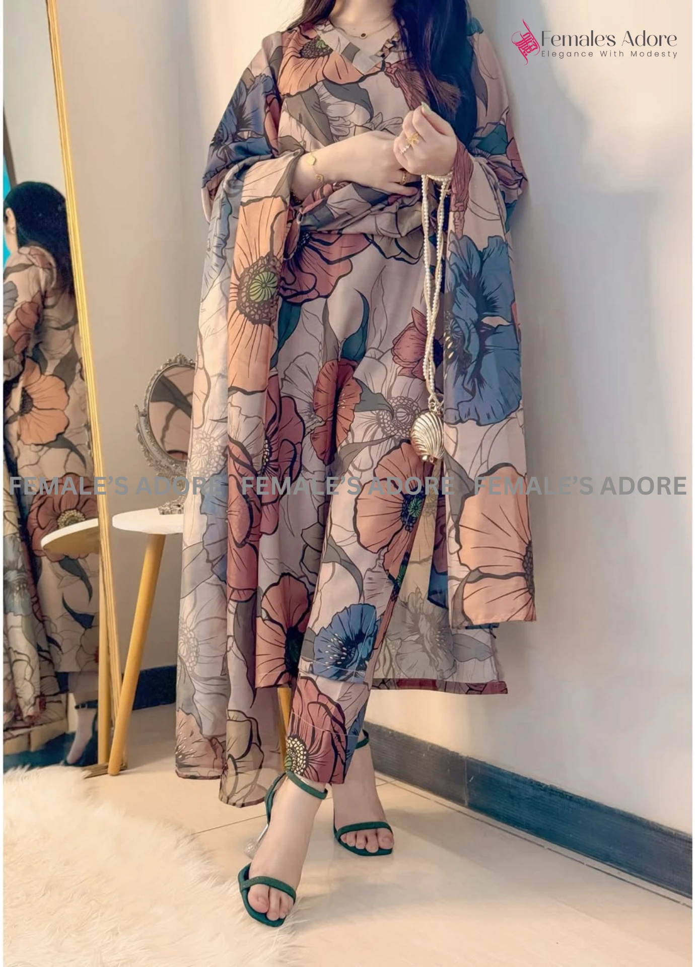 PAKISTANI INSPIRED PRINTED DESIGN - ZAHRA 001