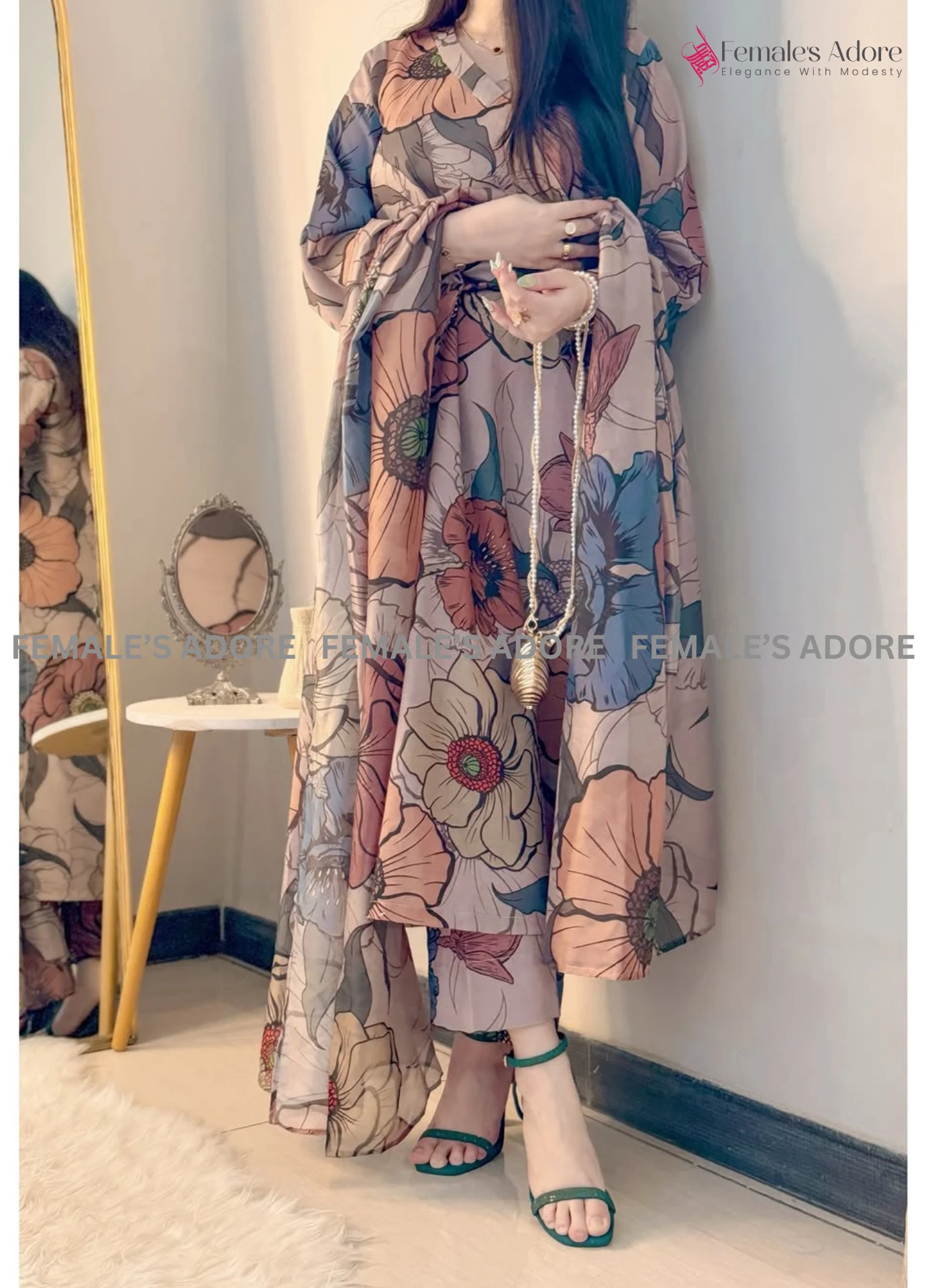 PAKISTANI INSPIRED PRINTED DESIGN - ZAHRA 001 - Image 9