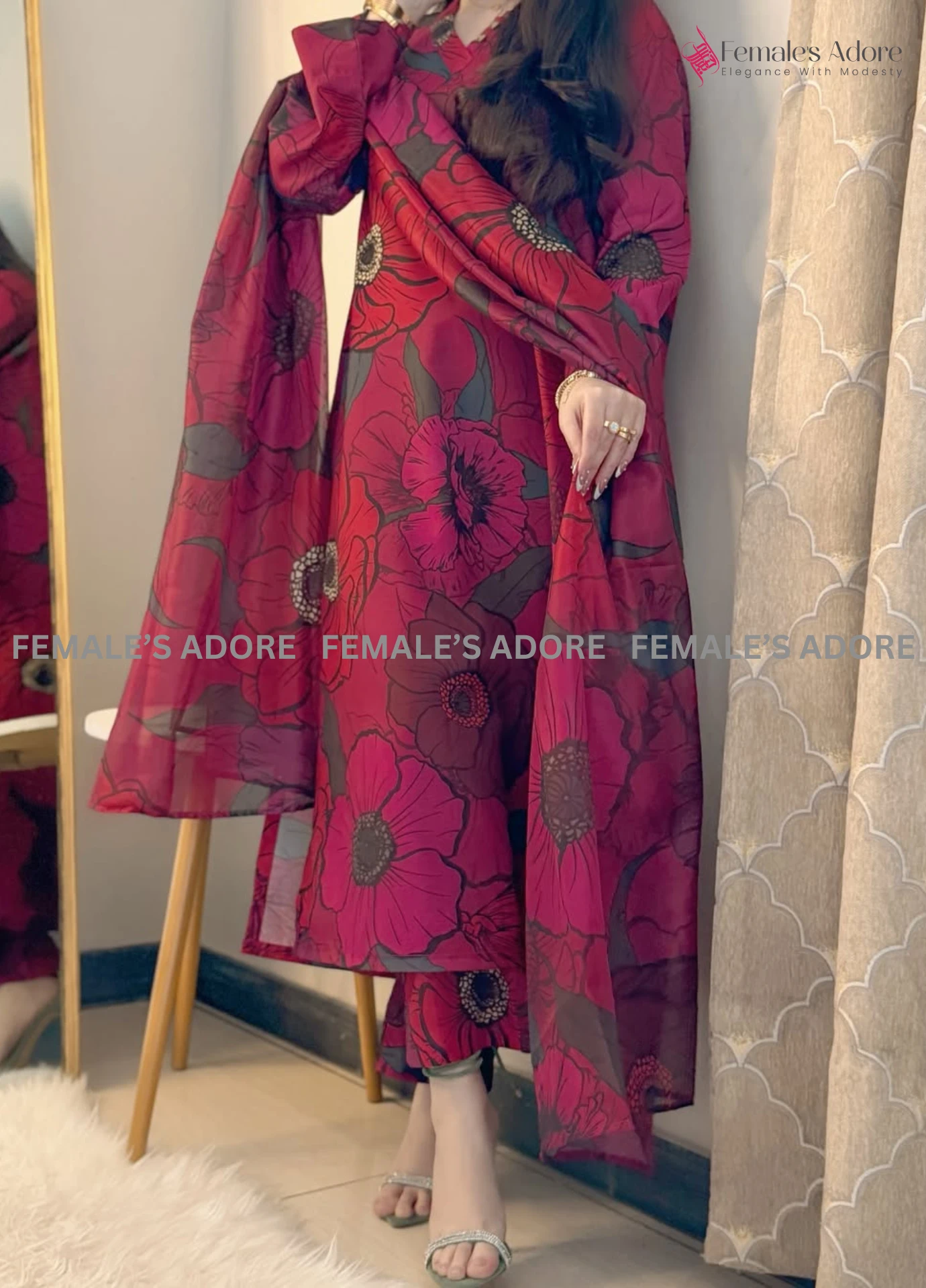 PAKISTANI INSPIRED PRINTED DESIGN ZAHRA - 002