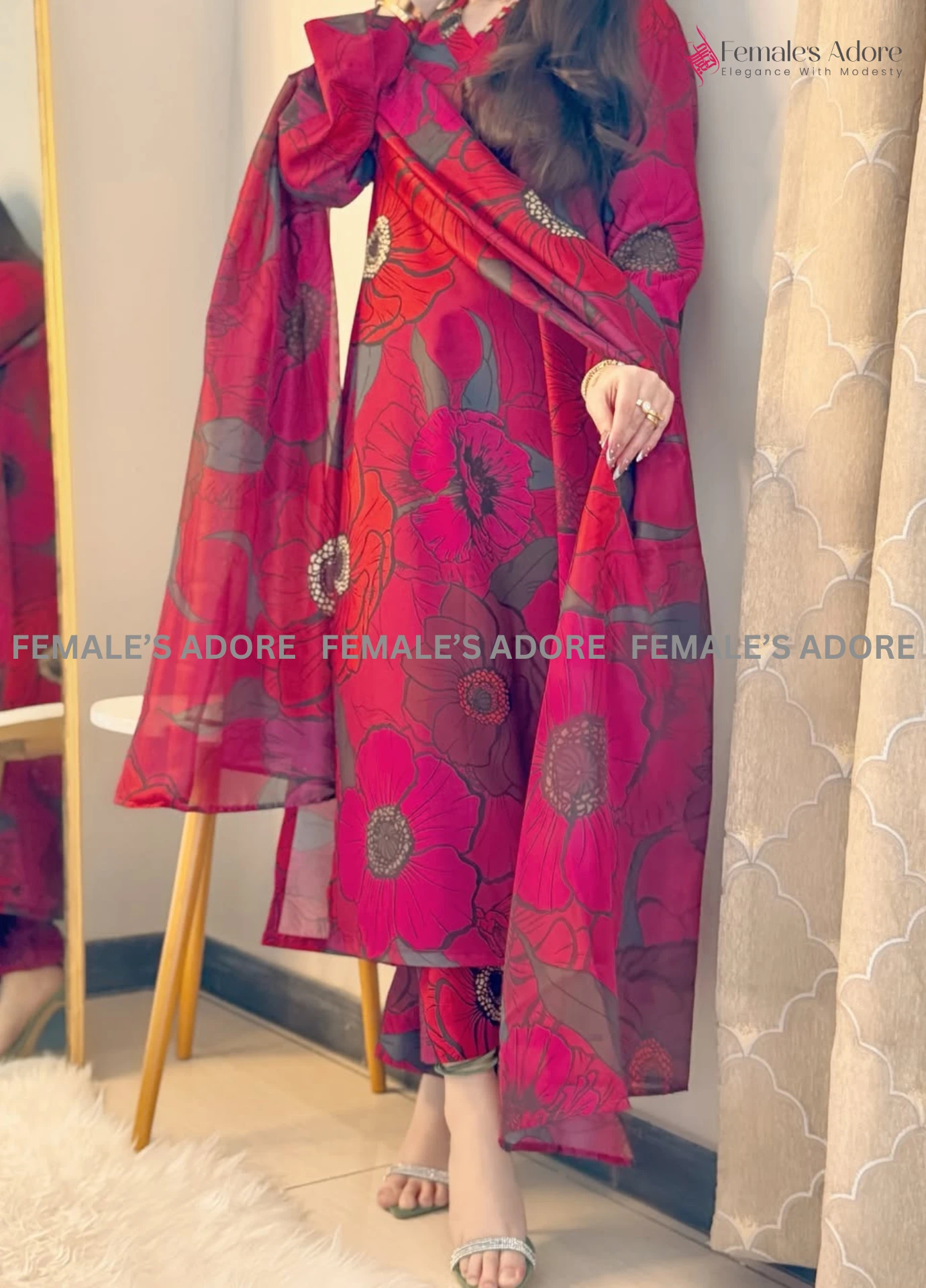 PAKISTANI INSPIRED PRINTED DESIGN ZAHRA - 002 - Image 8
