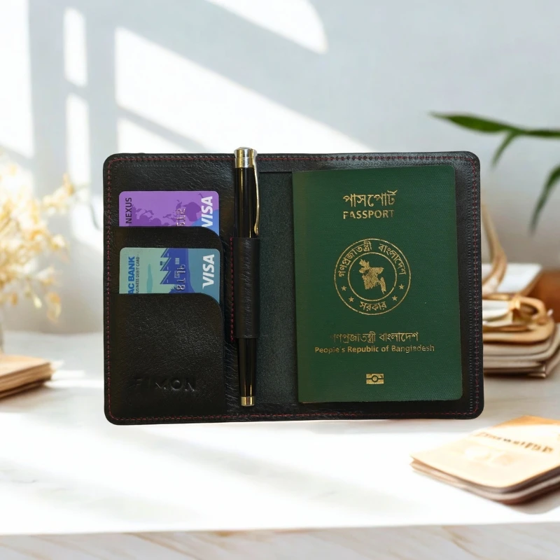 Fimon Passport Holder - Black
