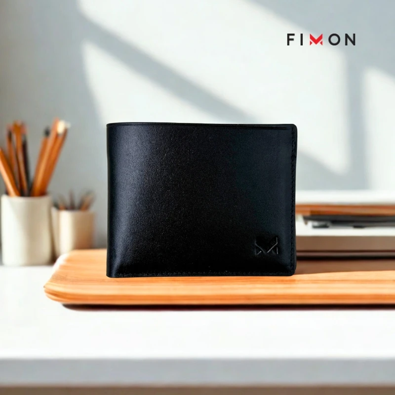 V-Tone Leather Wallet - Black
