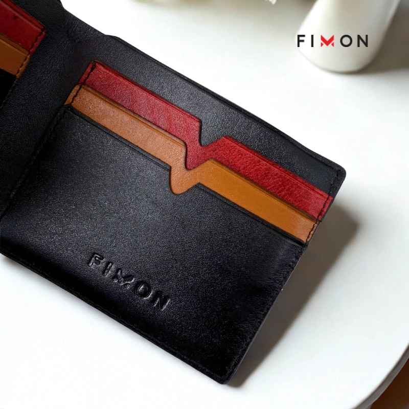 V-Tone Leather Wallet - Black - Image 3