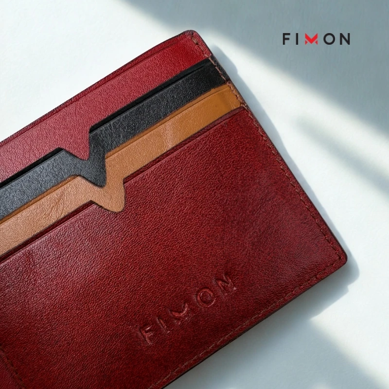 V-Tone Leather Wallet - Red Wine - Image 4