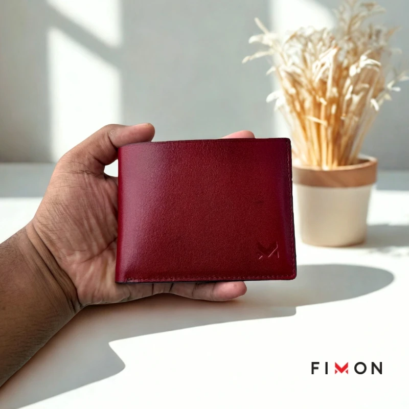 V-Tone Leather Wallet - Red Wine - Image 6