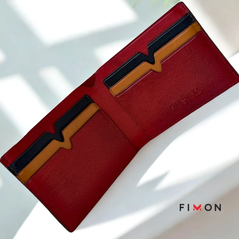 V-Tone Leather Wallet - Red Wine - Image 9