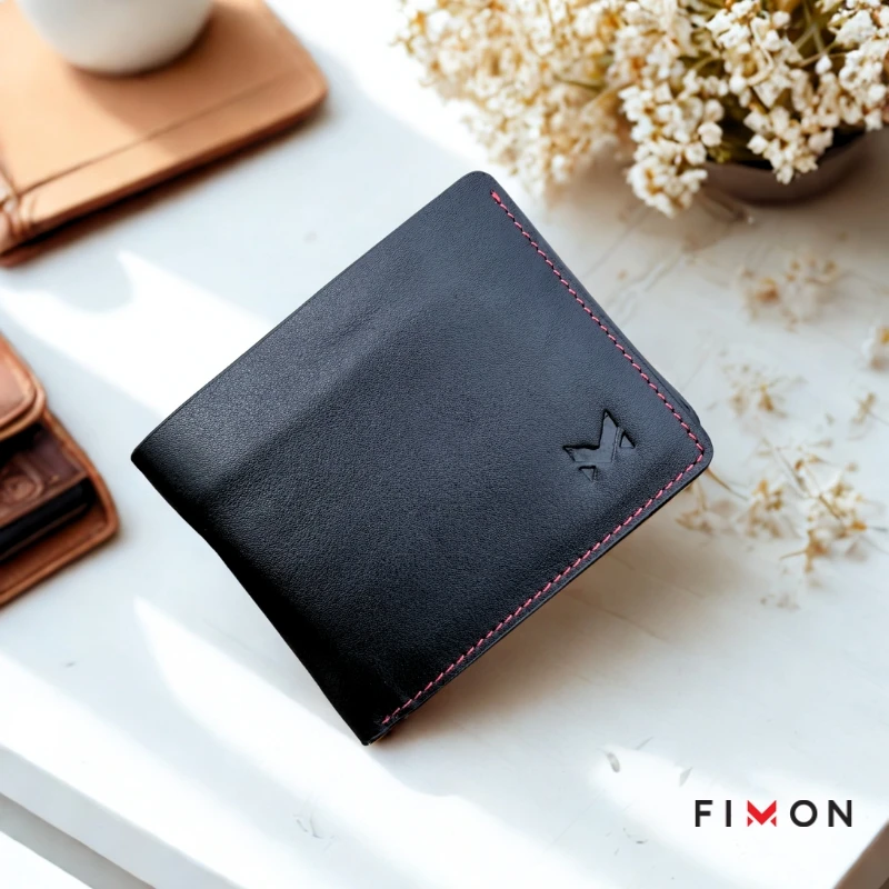 Elite Classes Zipi Wallet Red Stitch - Black