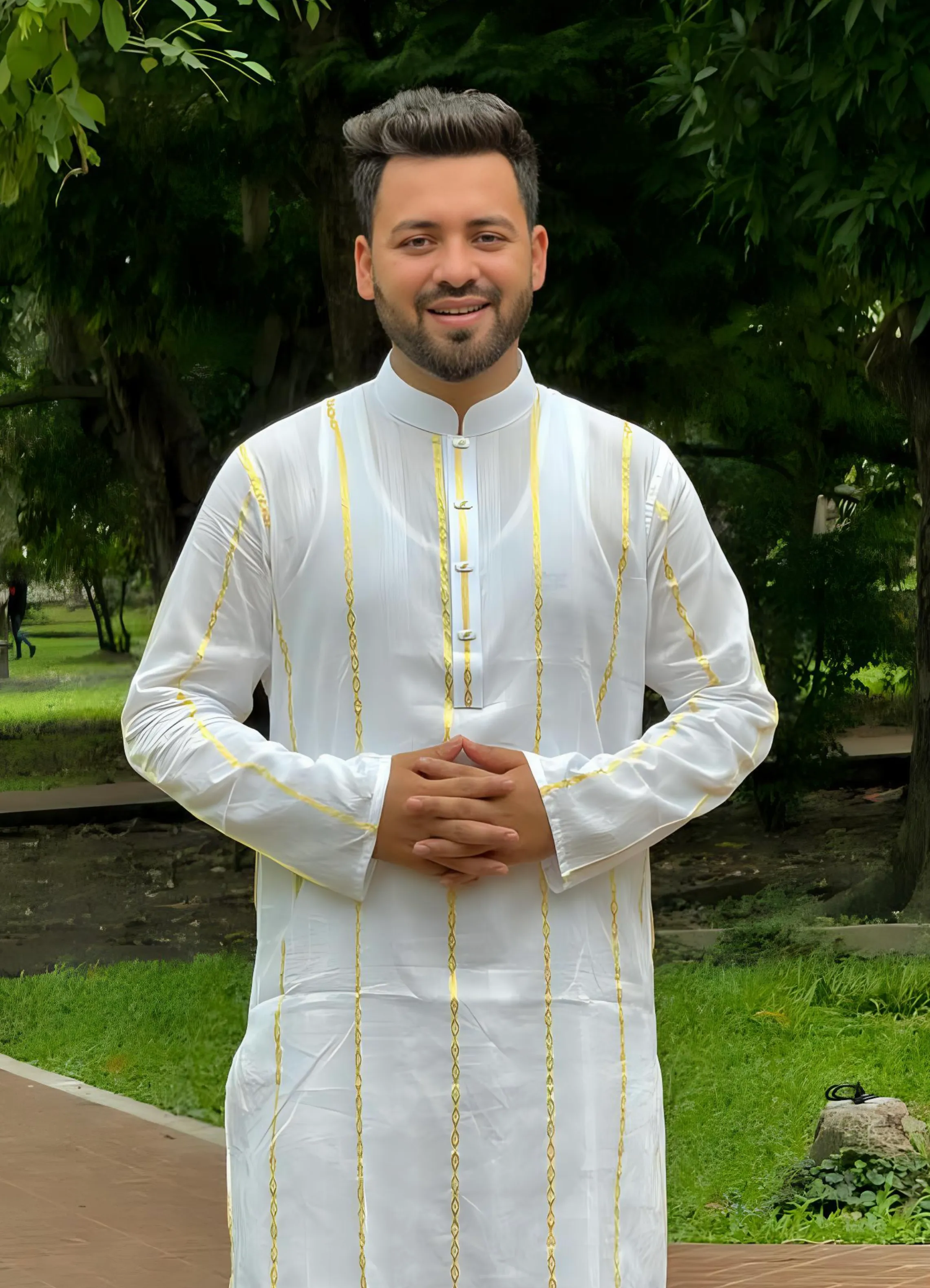 100% pure cotton white@gold