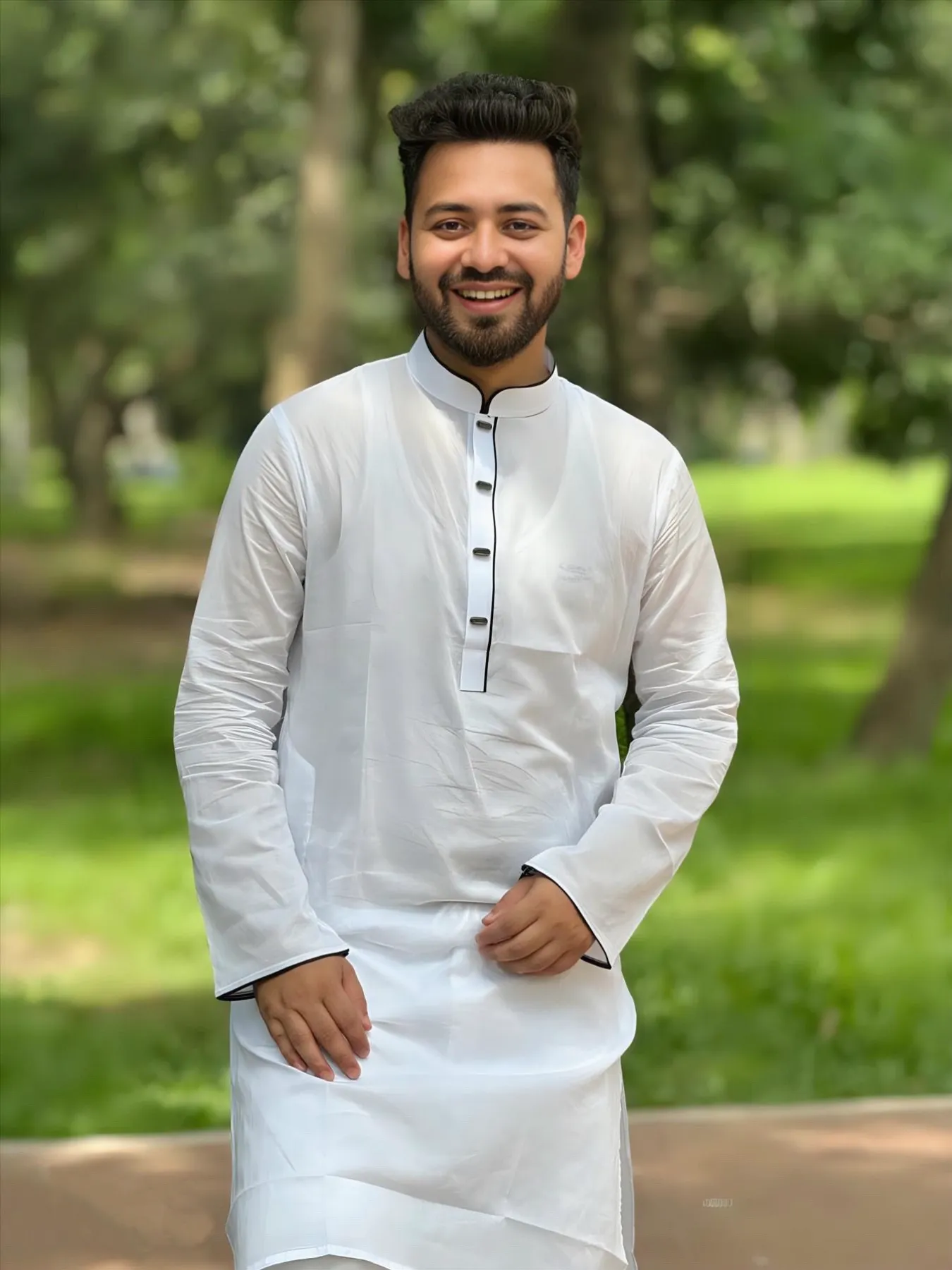 kalo paipin dhoti-white colour