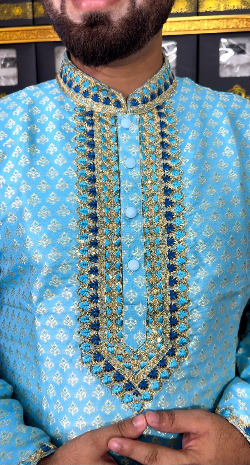 Luxury khatan skyblue cod-405