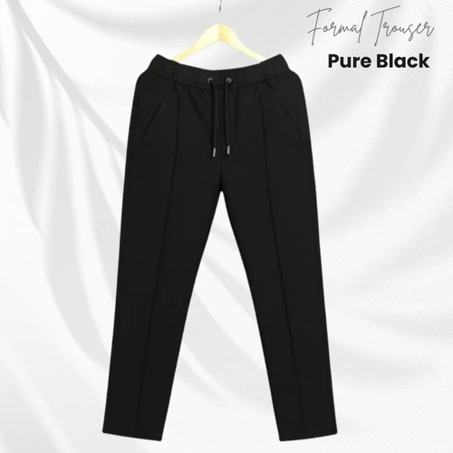 2 Pies Premium Formal Black & White Trouser For man