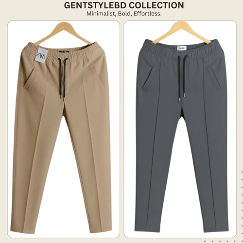 2 Pies Premium Formal Khaki & Ash Trouser For man