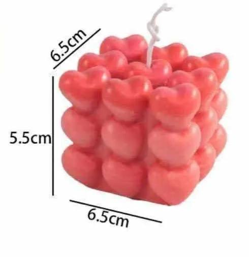 Heart Bubble Candle