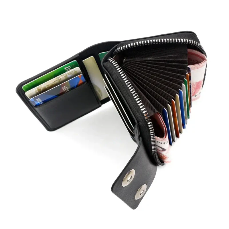 New China Imported Fashionable PU Leather Card Holder & Wallet For Men– Black And Coffe And Brown Colour Waller For Men - Image 3