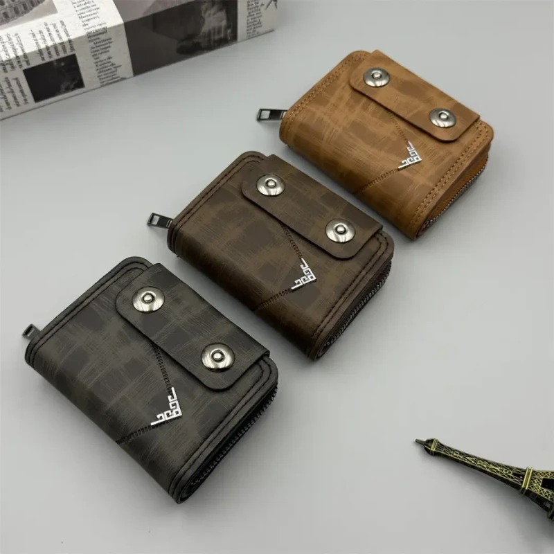 New China Imported Fashionable PU Leather Card Holder & Wallet For Men– Black And Coffe And Brown Colour Waller For Men - Image 4