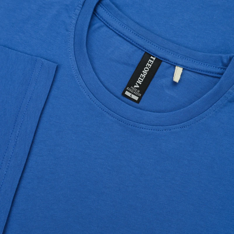 Dark Blue Solid Color Premium T-Shirt - Image 3