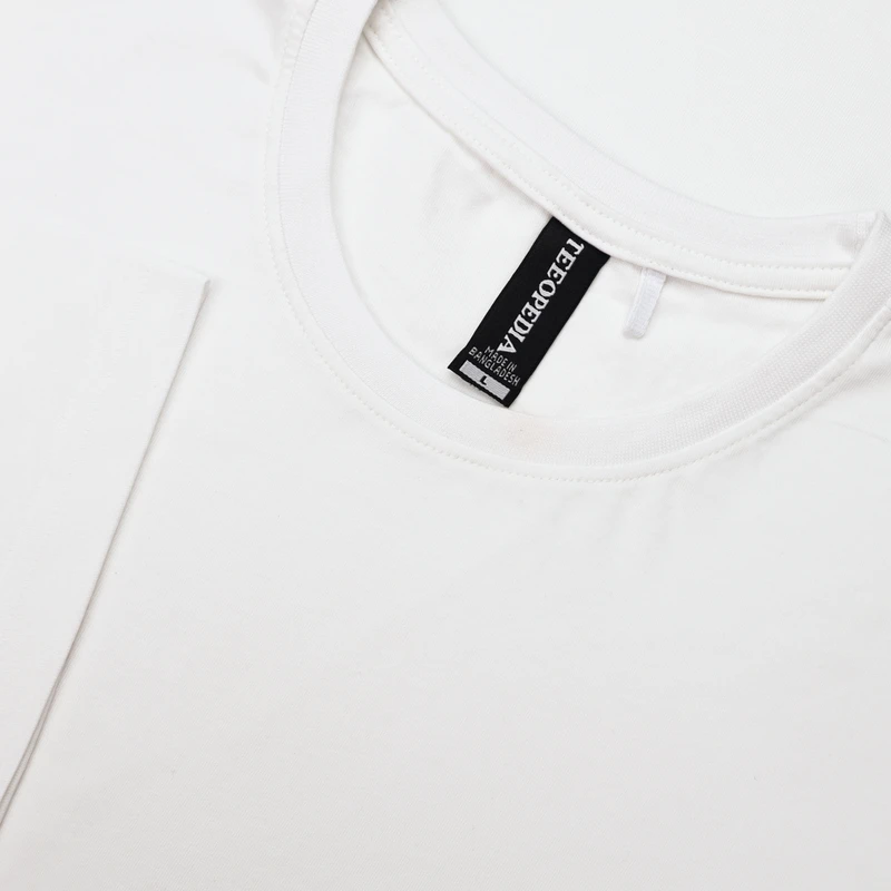 White Solid Color Premium T-Shirt - Image 3