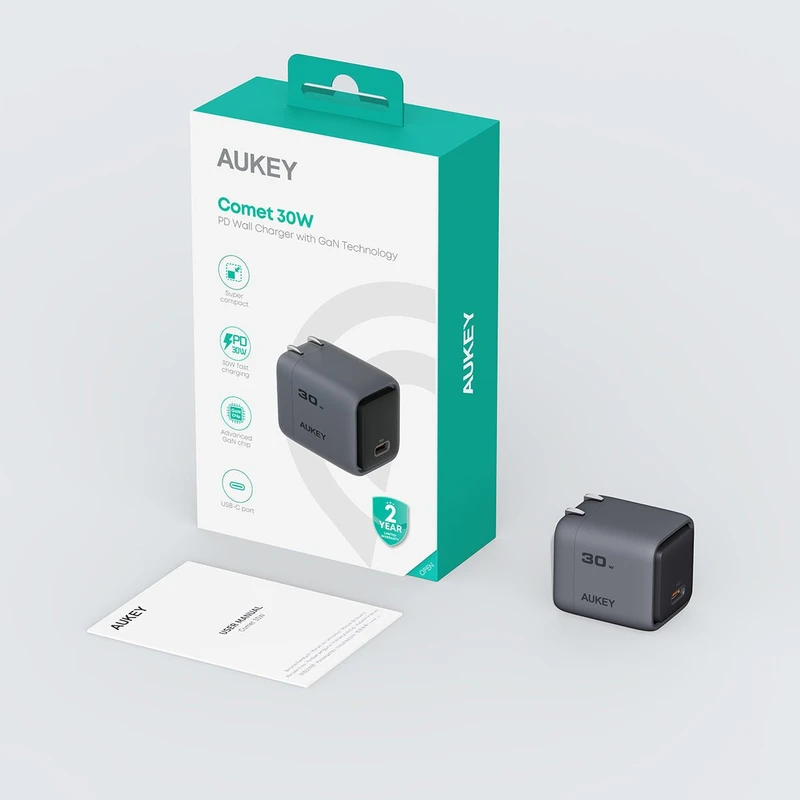 AUKEY PA-C1 Comet 30W PD Wall Charger with GaN Technology - Image 7