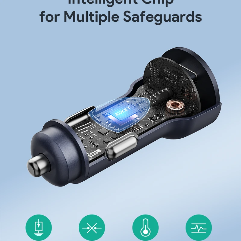AUKEY CC-Y23 Enduro Dual 65W 2-Port Car Charger - Image 3