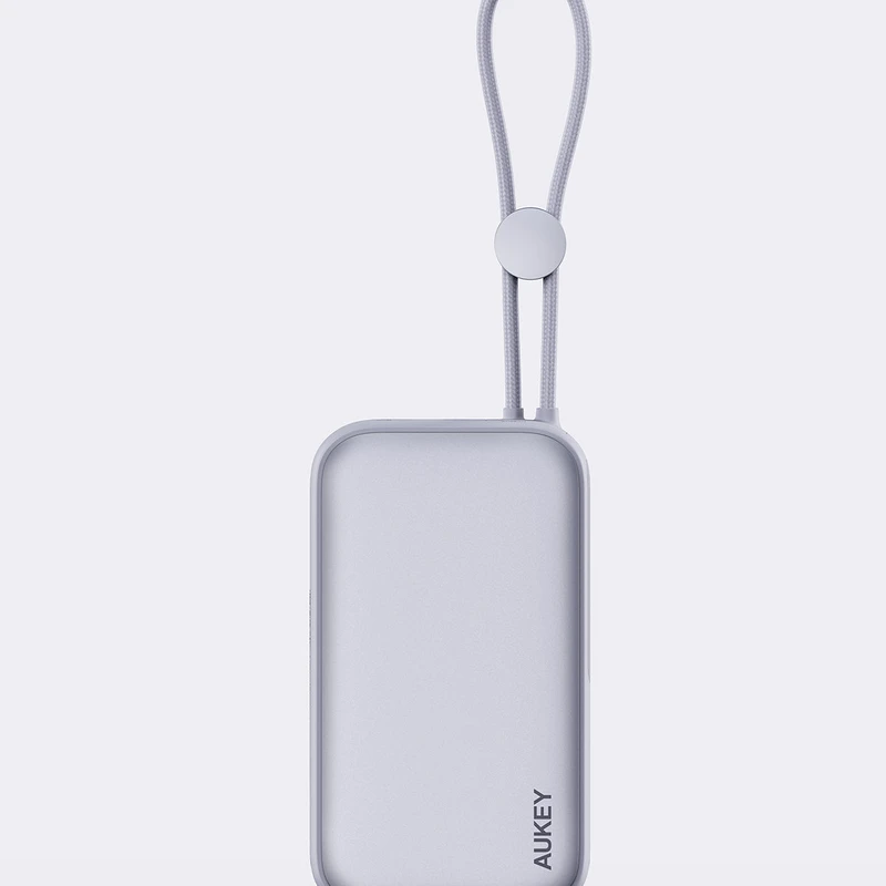 AUKEY PB-Y47 Spark Sling 10000 Compact Fast Charging Power Bank with Built-in USB-C Cable