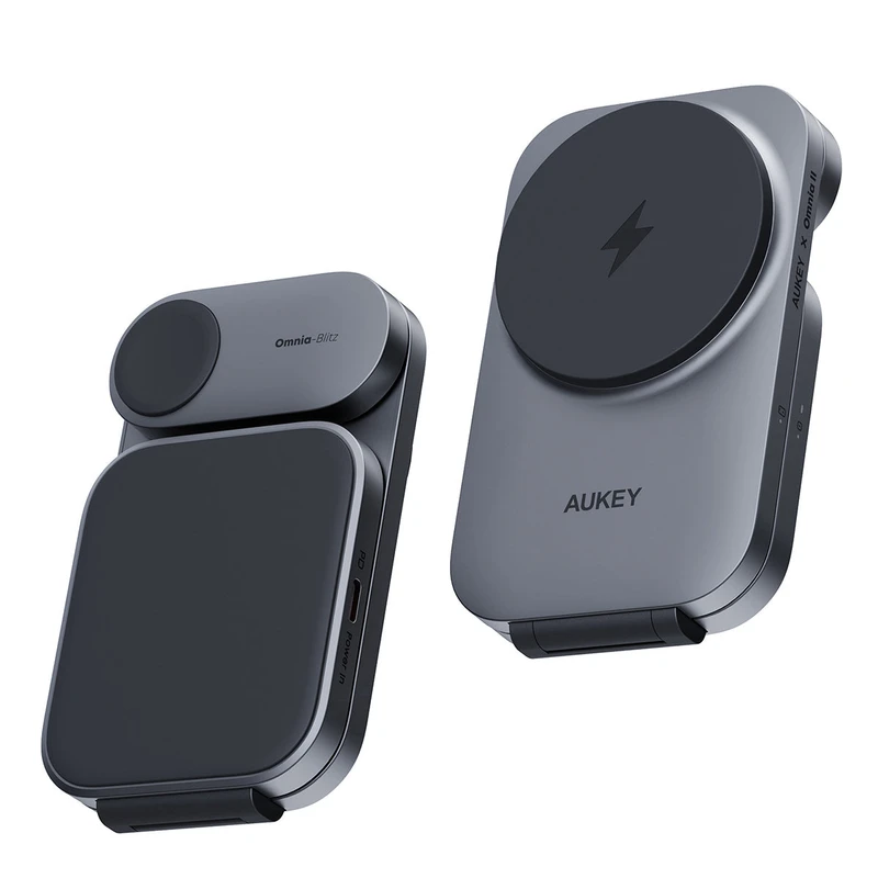 AUKEY LC-MC312 MagFusion Z Qi2 3-in-1 Foldable Wireless Charging Station