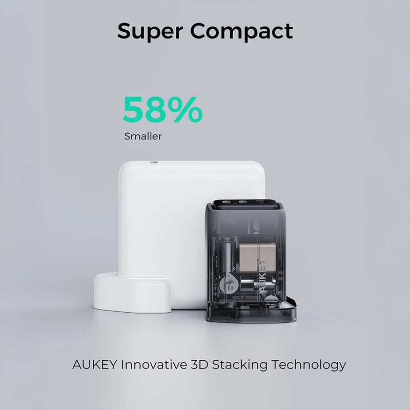 AUKEY PA-C3 Comet Mix 3 67W PD Wall Charger with GaN Technology - Image 3