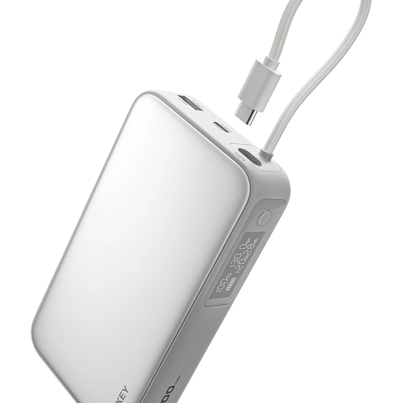 AUKEY PB-Y48 Spark Sling 20000 Compact Fast Charging Power Bank with Built-in USB-C Cable