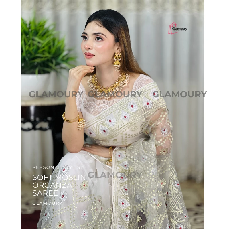Soft Moslin Organza_white