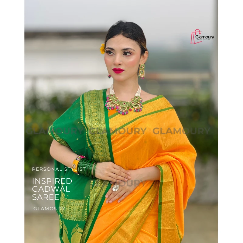 Inspired Gadwall saree_Yellow
