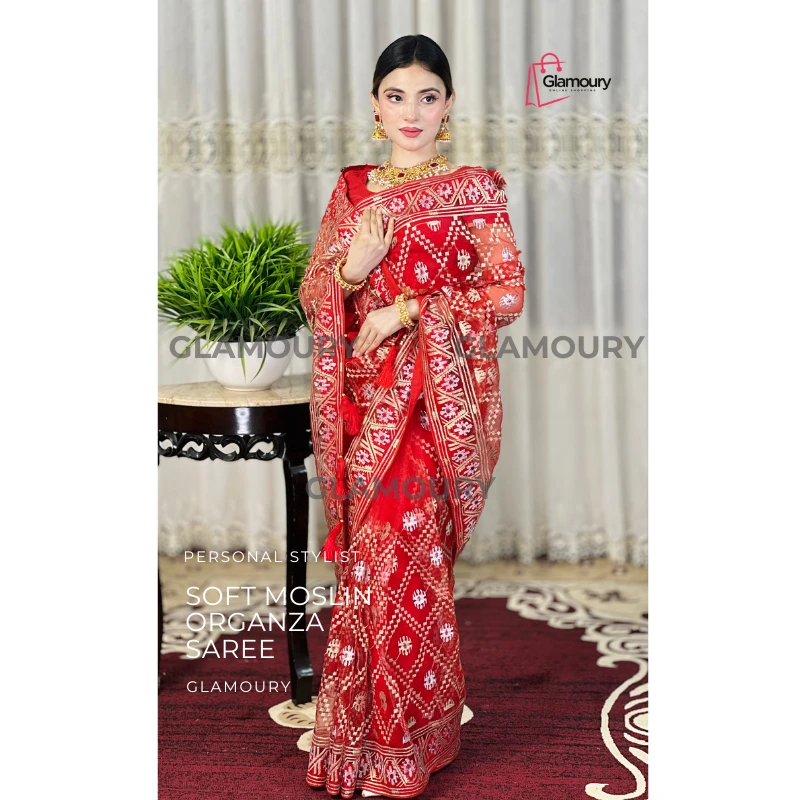 Soft Moslin Organza_Red