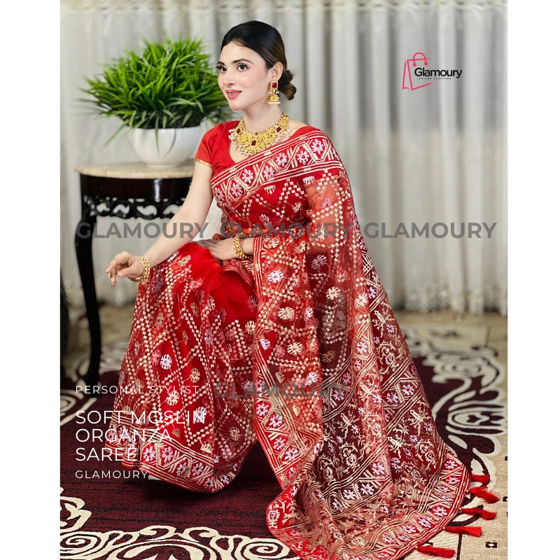Soft Moslin Organza_Red