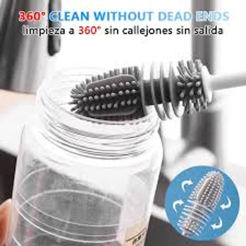 Bottles Brush Silicone Baby Bottles Clean Brush Long Cleaning Brush Cup Brush for Scrubbing Useful Cleaning Product for Home - Image 3