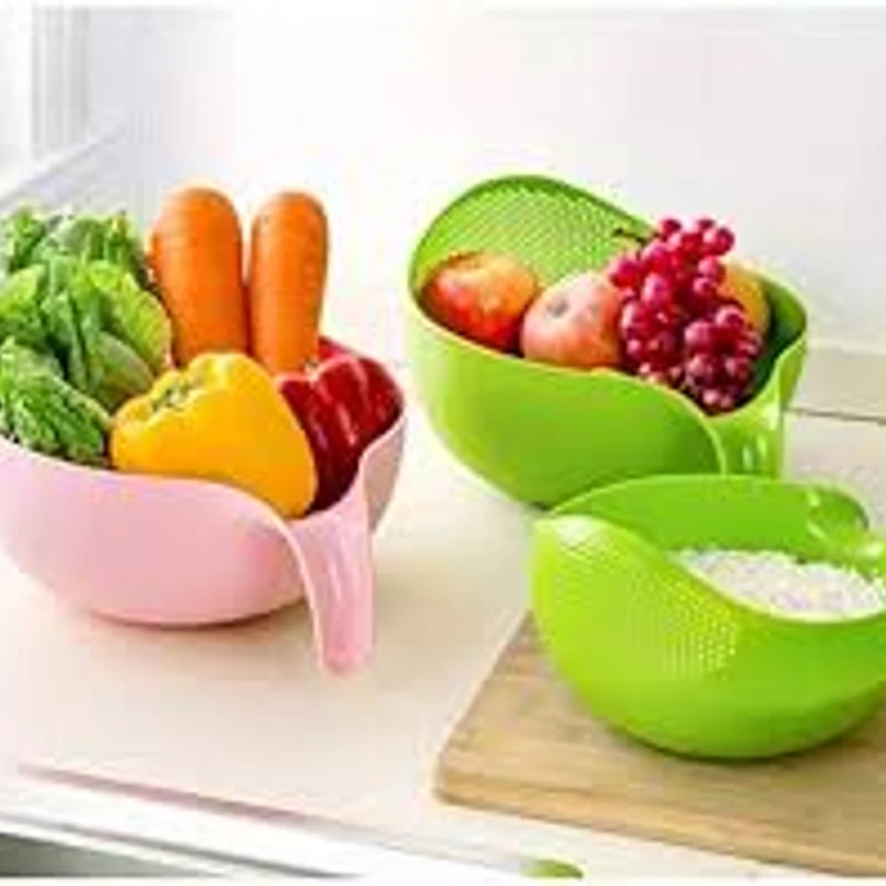 Rice Washing Filter Strainer Basket Colander Sieve Fruit Vegetable Bowl Drainer Cleaning Tools Home Kitchen Kit Kitchen Tools - Image 4