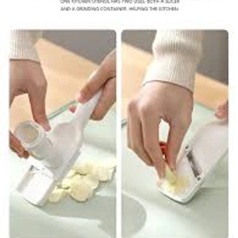 2 In 1 Ginger Garlic Cutter Slicer Manual Slicing Grinding Lazy Double-Sided Vegetable Cutting Chopper Home Kitchen Gadgets
