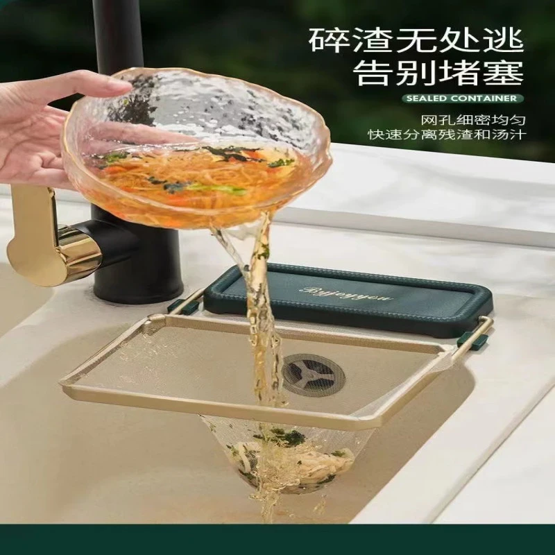 Multi-Functional Sink Strainer with 50 Pcs Mesh Bags – Keep Your Kitchen Clean