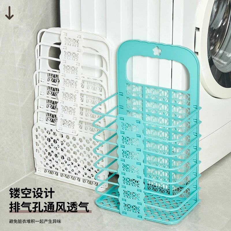 Plastic Folded Hanging Laundry Basket - Image 3