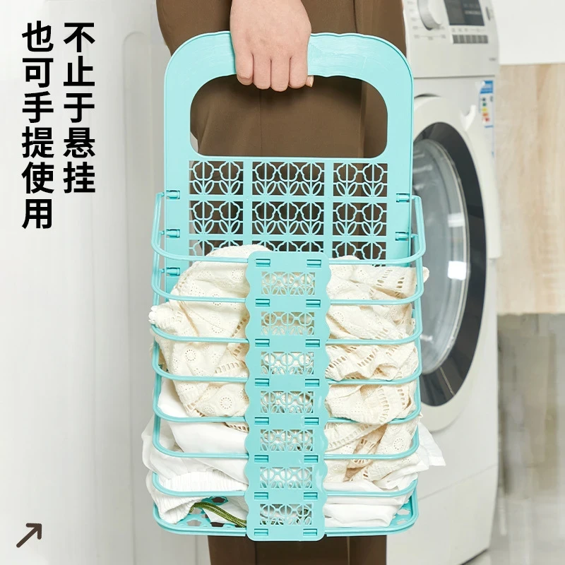 Plastic Folded Hanging Laundry Basket - Image 4