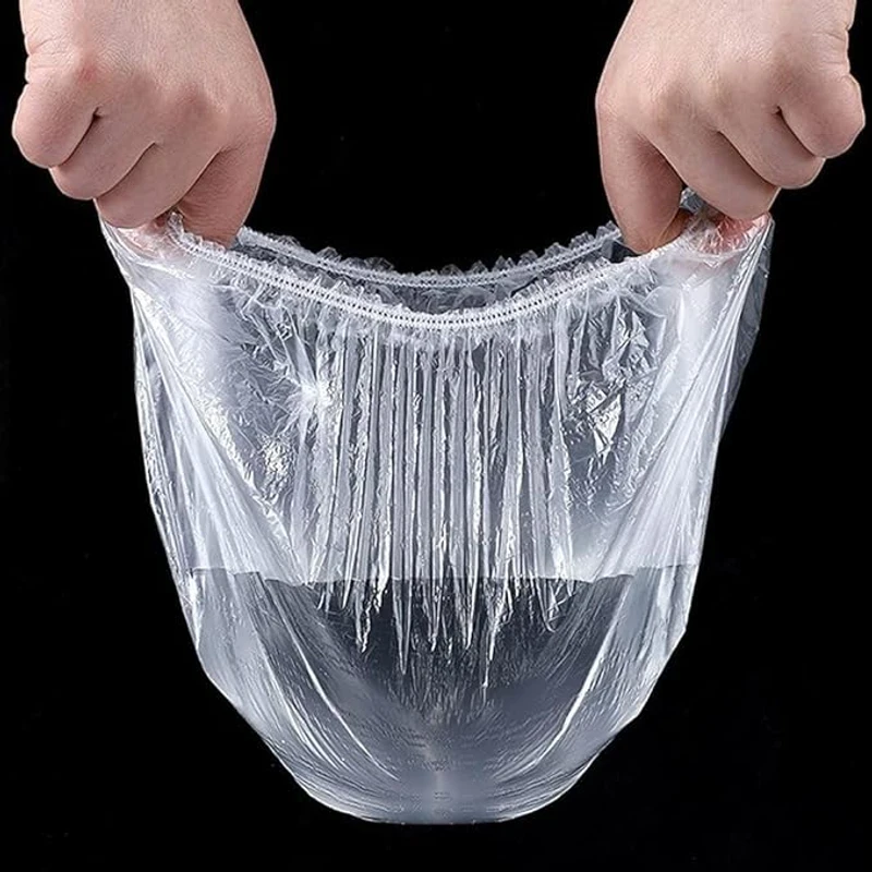 100Pcs Elastic Fresh Keeping Bags, Stretch Plastic Wrap Bowl Covers Food Storage Covers Alternative to Foil for Family Outdoor Picnic Universal Kitchen Wrap Seal Caps - Image 3