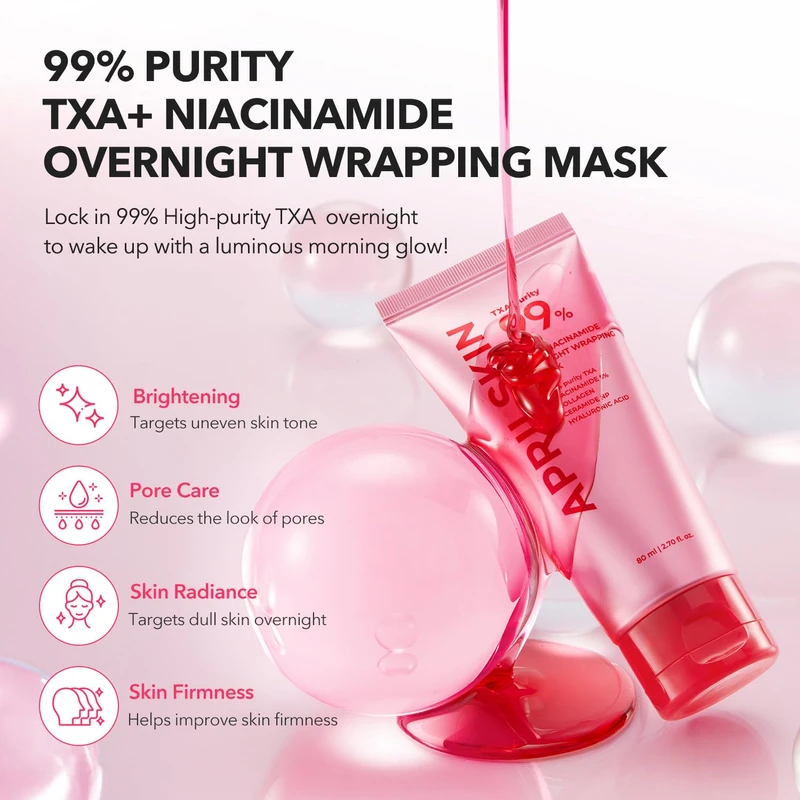 APRILSKIN TXA NIACINAMIDE 99 NIGHT WRAPPING MASK 80ml - Image 3